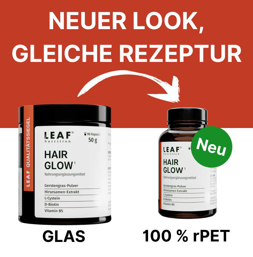 HAIR GLOW | Gerstengras, Hirsesamen, L-Cystein und D-Biotin