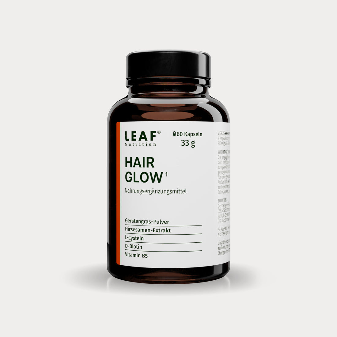 HAIR GLOW | Erba d'orzo, semi di miglio, L-cisteina e D-biotina
