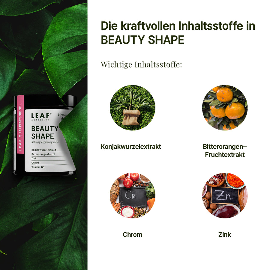 BEAUTY SHAPE | Glucomannan, Chrom, Bitterorangen, Zink